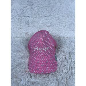 Masters Hat Cap Strap Back Youth Fit Pink Golf Augusta National Embroidered Logo